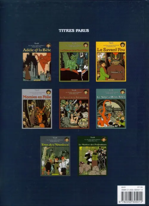 Verso de l'album Les Aventures Extraordinaires d'Adèle Blanc-Sec Tome 1 Adèle et la Bête