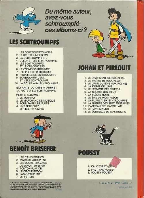 Verso de l'album Benoît Brisefer Tome 1 Les taxis rouges