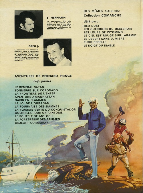 Verso de l'album Bernard Prince Tome 10 Le souffle de Moloch