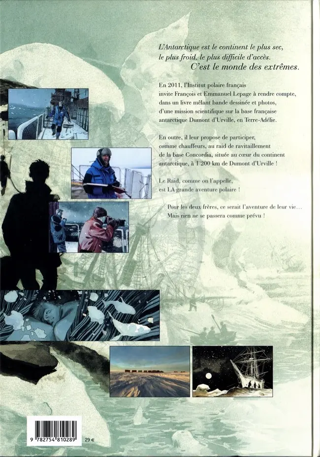Verso de l'album Australes - Deux récits du monde au bout du monde Tome 2 La Lune est blanche