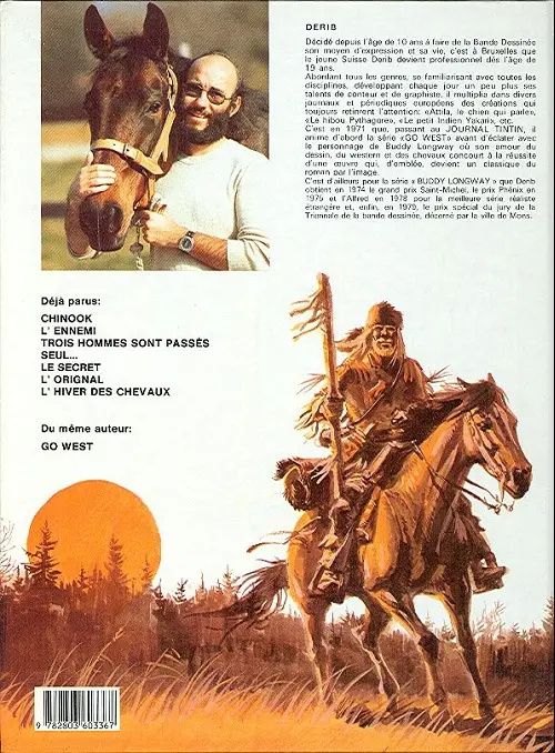 Verso de l'album Buddy Longway Tome 8 L'eau de feu