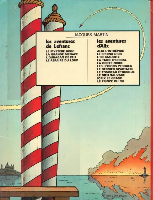 Verso de l'album Lefranc Tome 1 La grande menace