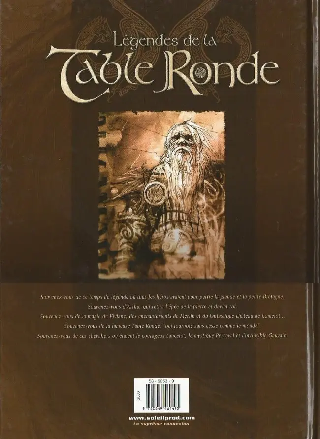 Verso de l'album Légendes de la Table Ronde Tome 1 Premières Prouesses
