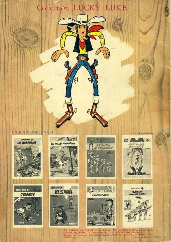 Verso de l'album Lucky Luke Tome 6 Hors-la-loi