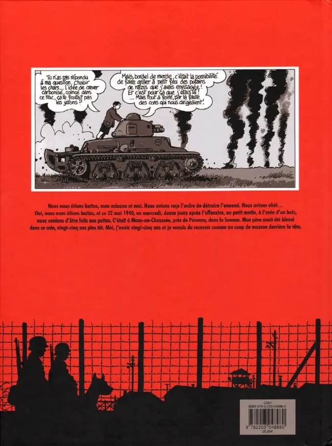 Verso de l'album Moi René Tardi, prisonnier de guerre au Stalag IIB Tome 1
