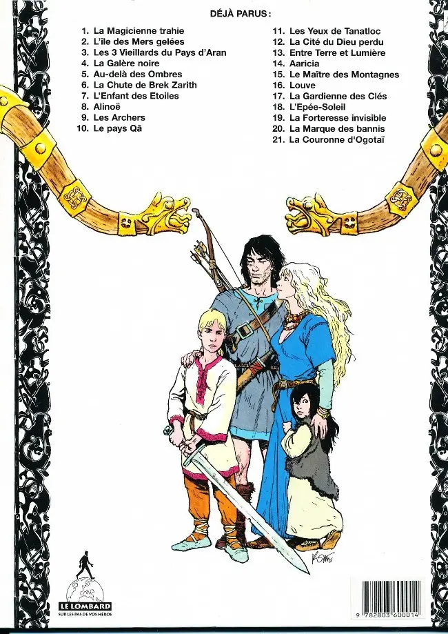 Verso de l'album Thorgal Tome 3 Les trois vieillards du pays d'Aran