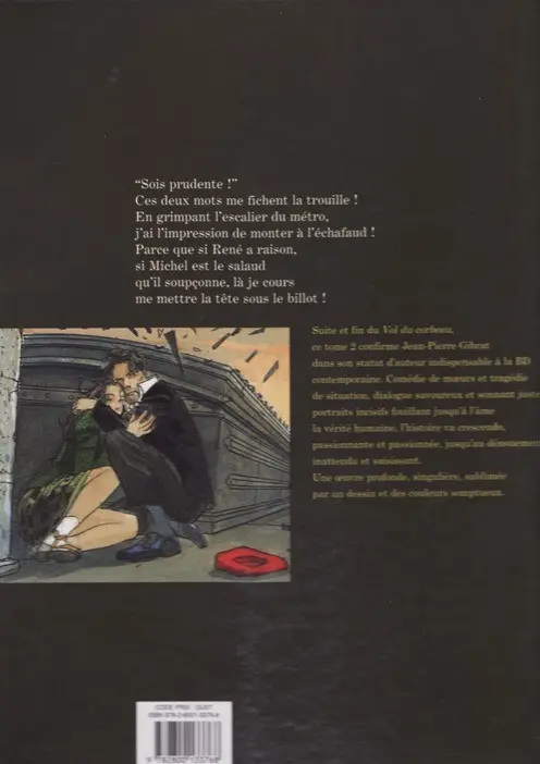 Verso de l'album Le Vol du corbeau Première partie