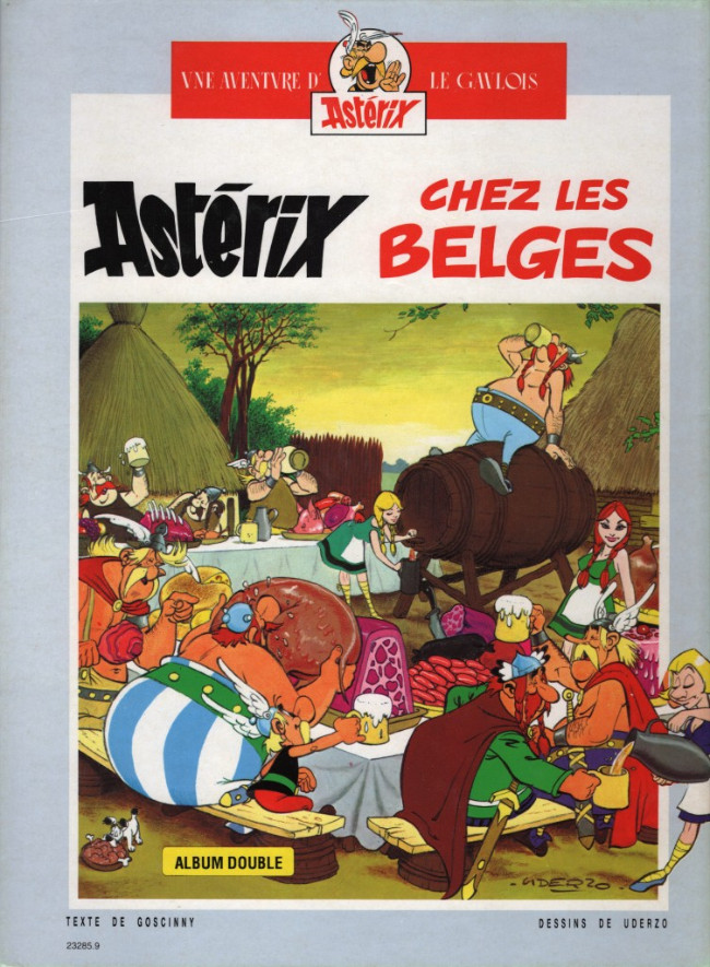 Verso de l'album Astérix Tomes 23 et 24 Obélix et compagnie / Astérix chez les belges