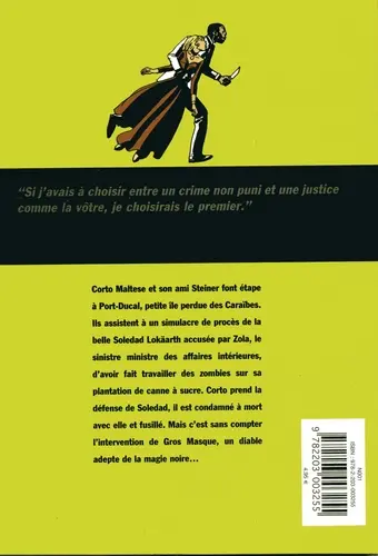 Verso de l'album Corto Tome 11 Vaudou pour monsieur le président