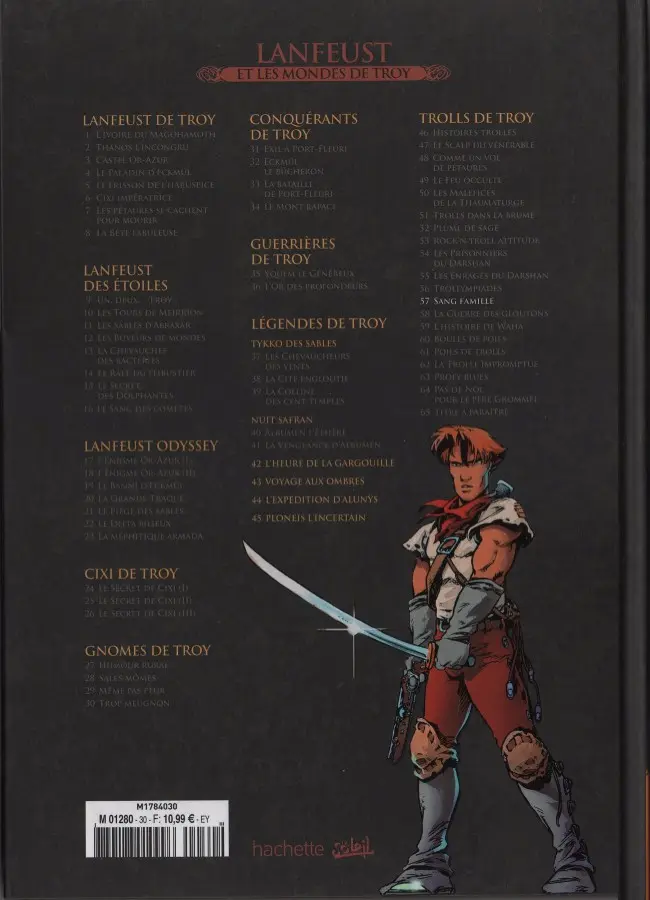 Verso de l'album Lanfeust et les mondes de Troy Tome 57 Trolls de Troy - Sang famille (I)