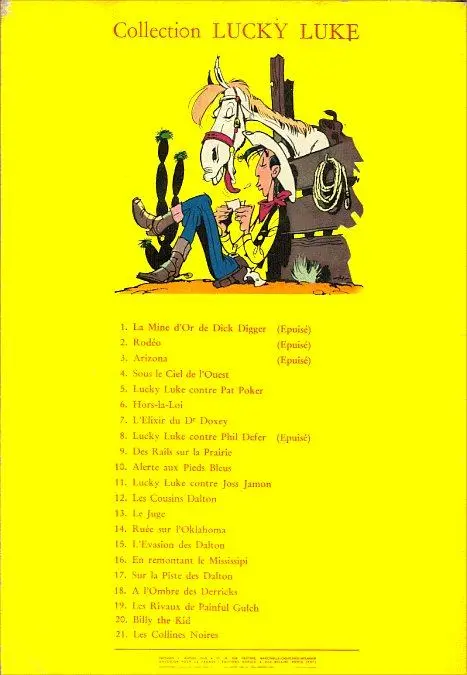 Verso de l'album Lucky Luke Tome 22 Les Dalton dans le blizzard