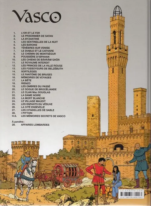 Verso de l'album Vasco Tome 28 I Pittori