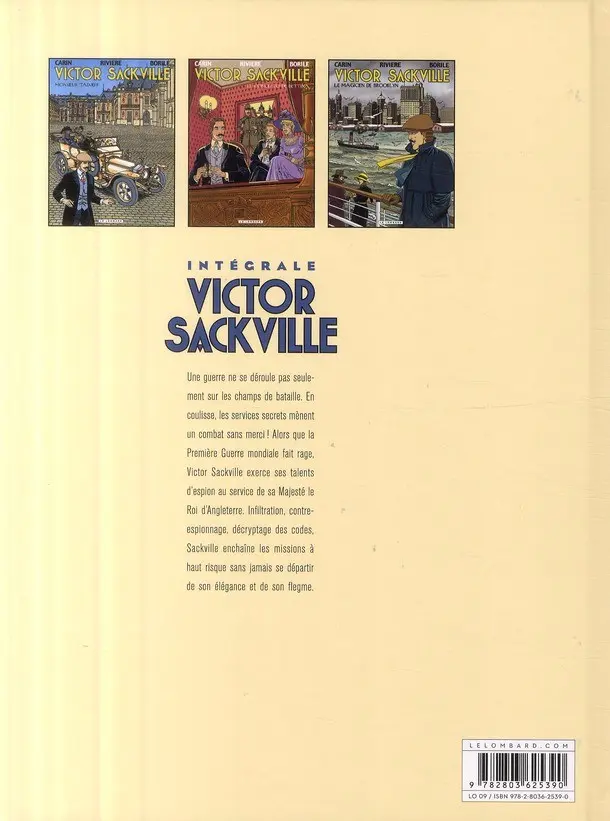 Verso de l'album Intégrale Victor Sackville 5