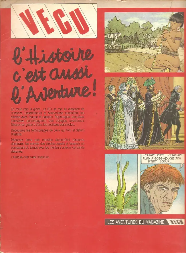 Verso de l'album Vécu Album N° 8 Recueil des numéros 34-35-36