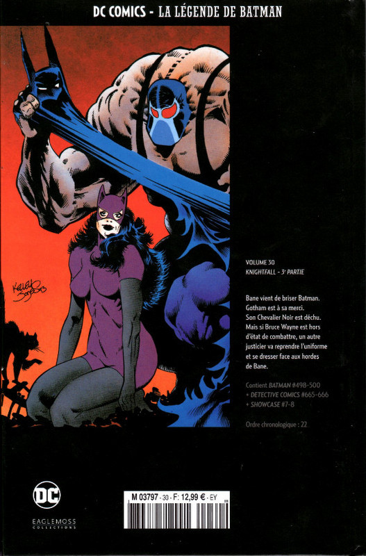 Verso de l'album DC Comics - La Légende de Batman Volume 30 Knightfall - 3e partie