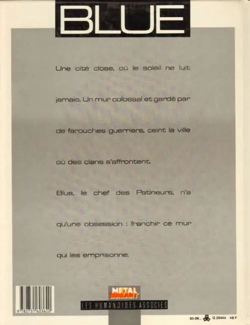 Verso de l'album Blue Tome 1