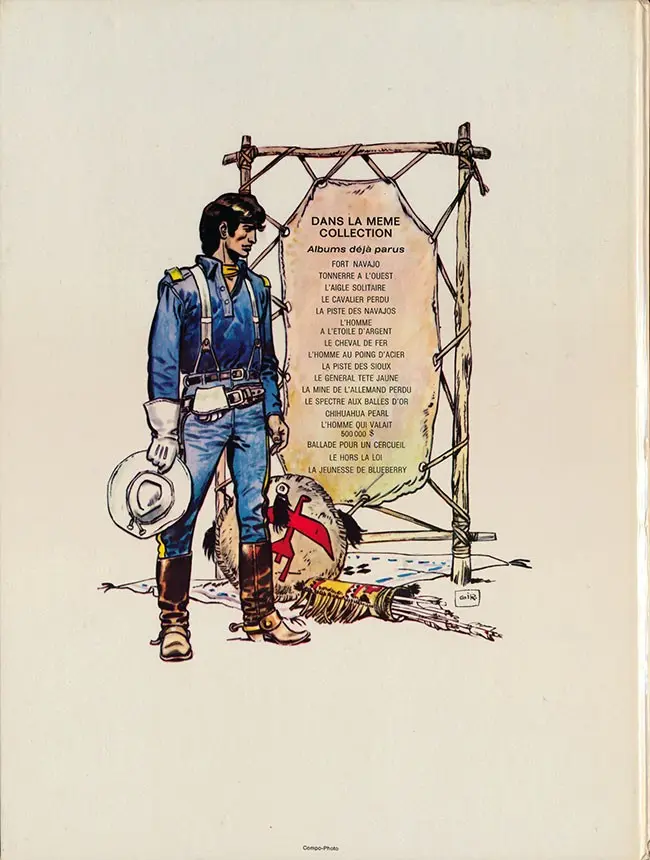 Verso de l'album La Jeunesse de Blueberry Tome 1