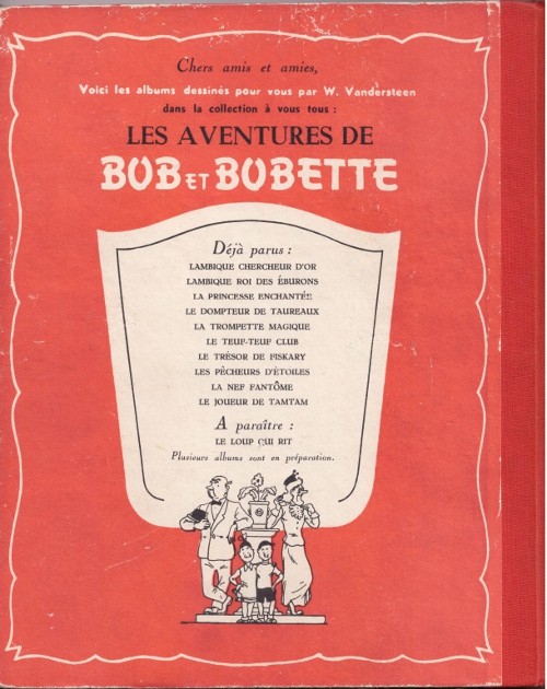 Verso de l'album Bob et Bobette Tome 9 La nef fantôme