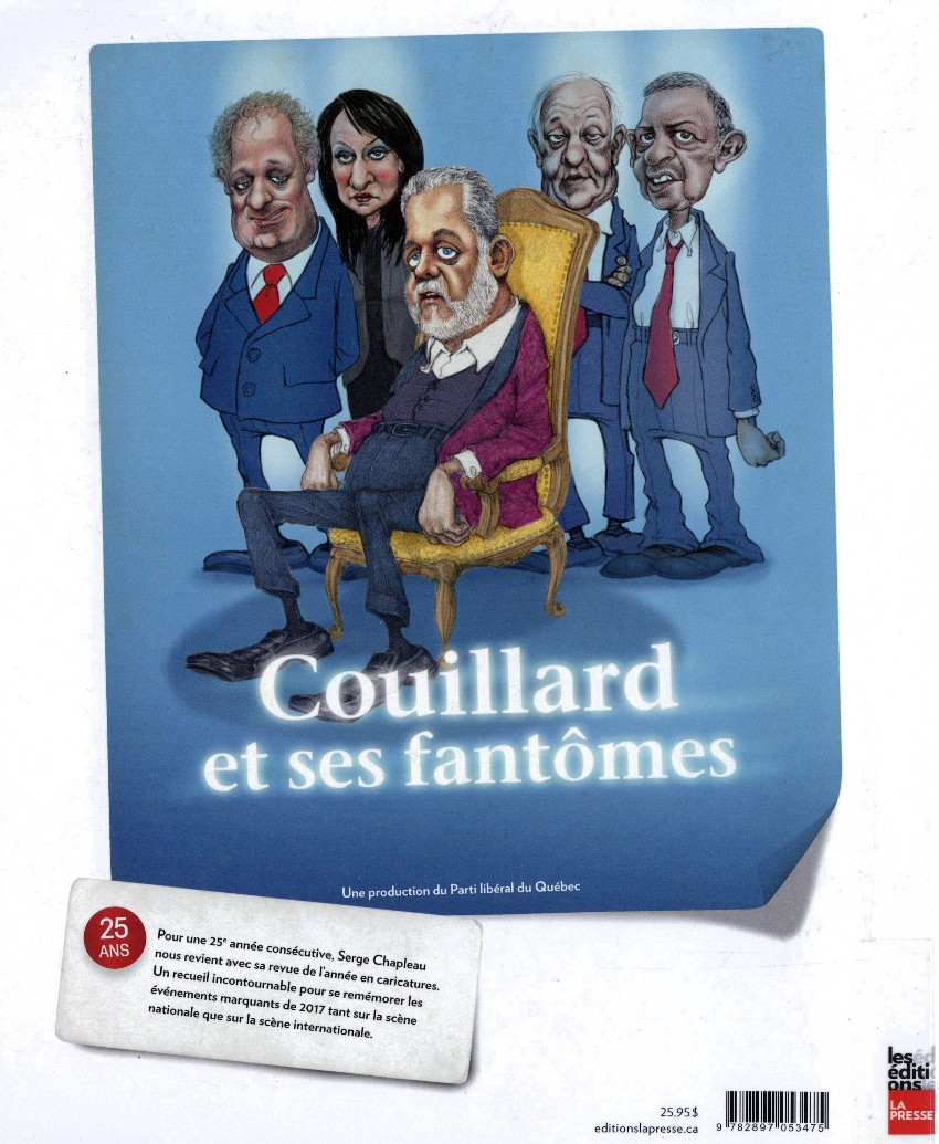 Verso de l'album L'année Chapleau 2017