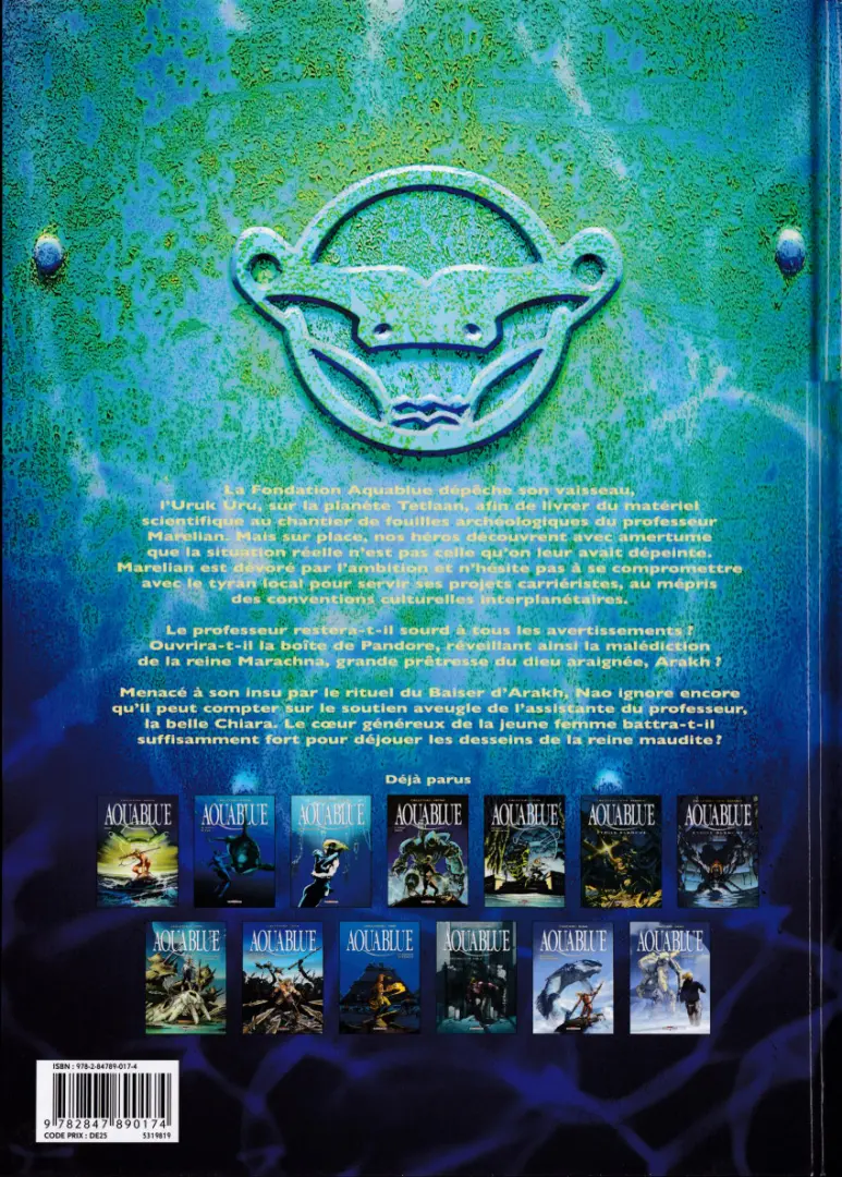 Verso de l'album Aquablue Tome 10 Le Baiser d'Arakh