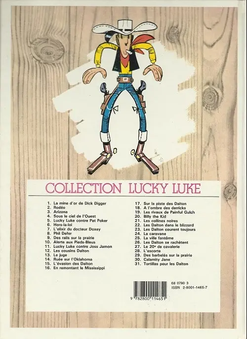 Verso de l'album Lucky Luke Tome 25 La ville fantôme