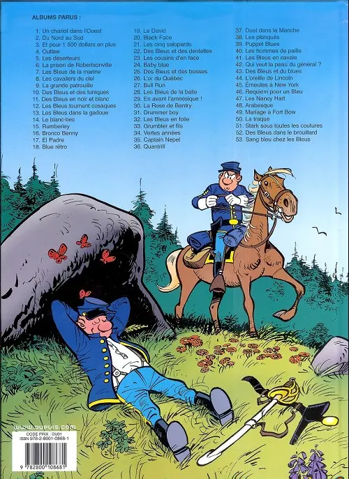 Verso de l'album Les Tuniques Bleues Tome 11 Des bleus en noir et blanc
