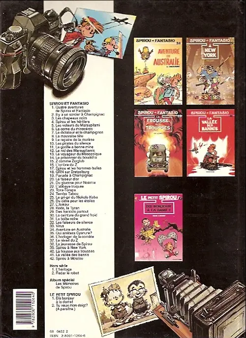 Verso de l'album Spirou et Fantasio Tome 36 L'horloger de la comète