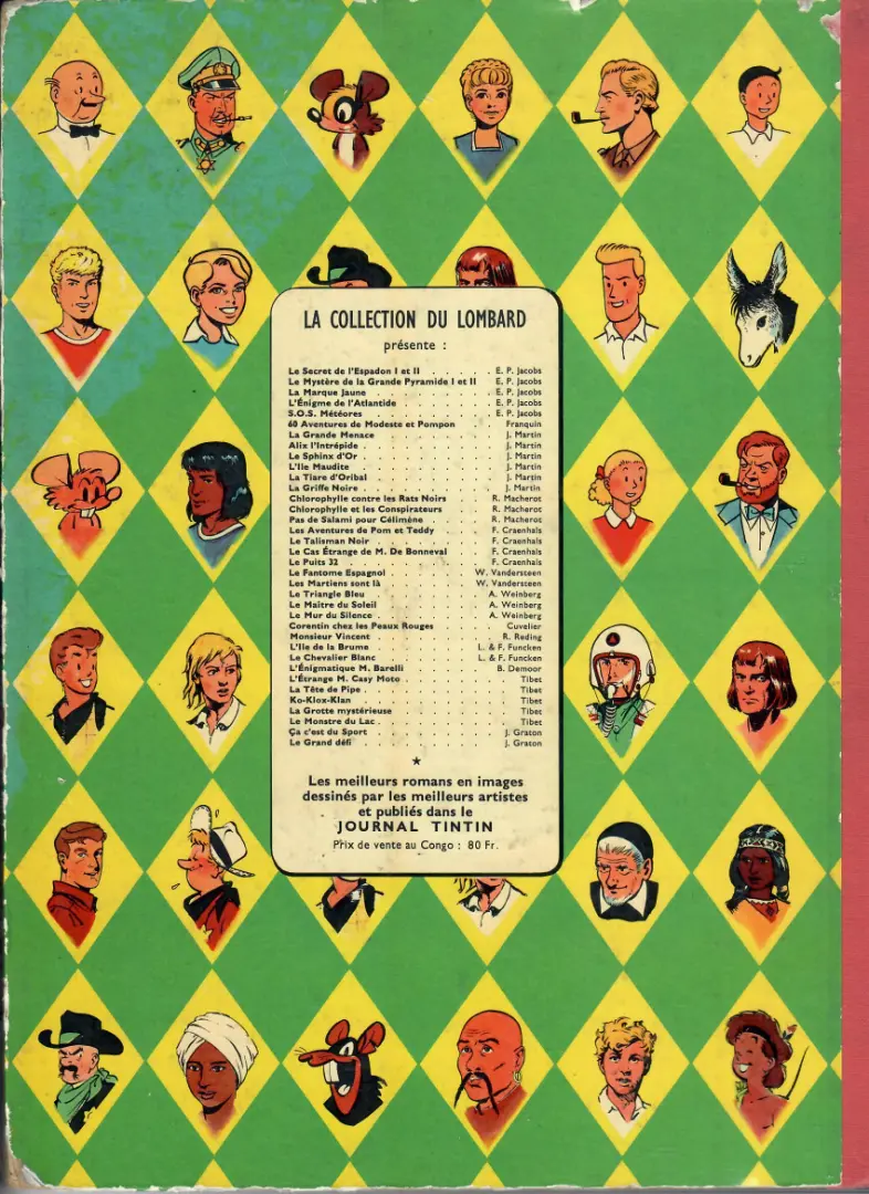 Verso de l'album Michel Vaillant Tome 1 Le grand défi