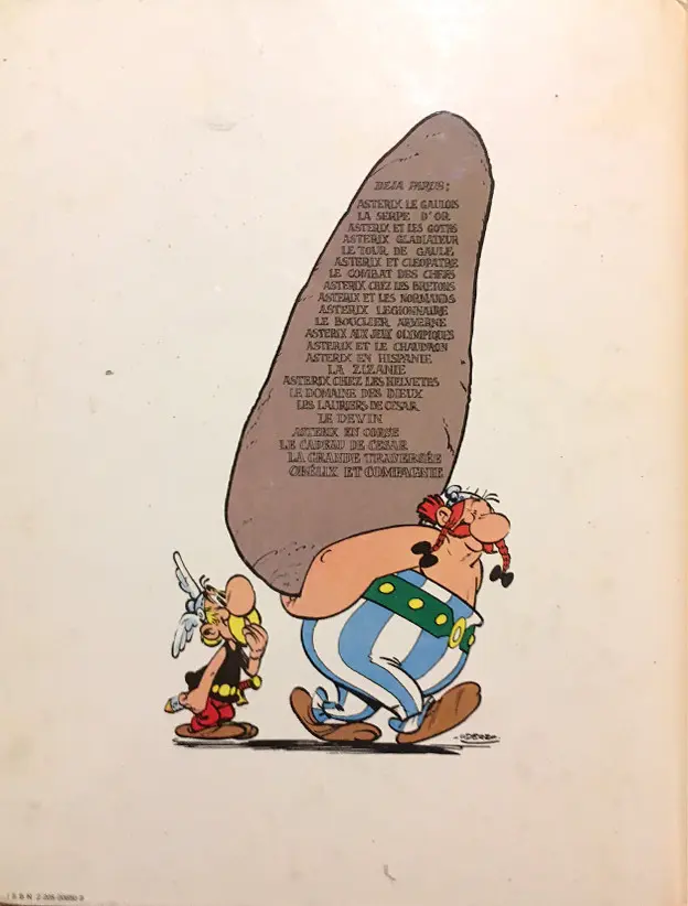Verso de l'album Astérix Tome 19 Le devin