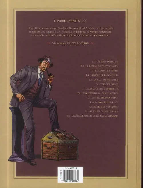 Verso de l'album Harry Dickson Tome 12 Le diable du Devonshire