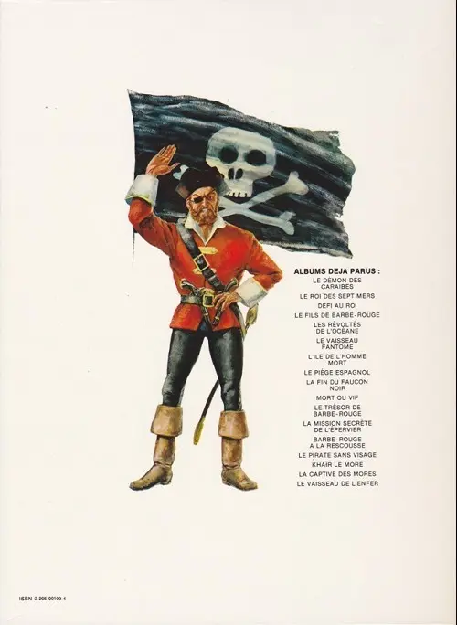 Verso de l'album Barbe-Rouge Tome 2 Le Roi des Sept Mers