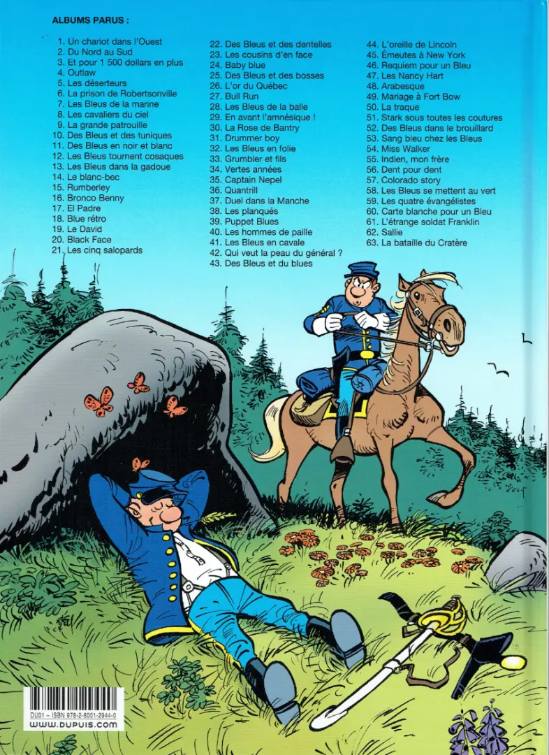Verso de l'album Les Tuniques Bleues Tome 43 Des Bleus et du blues