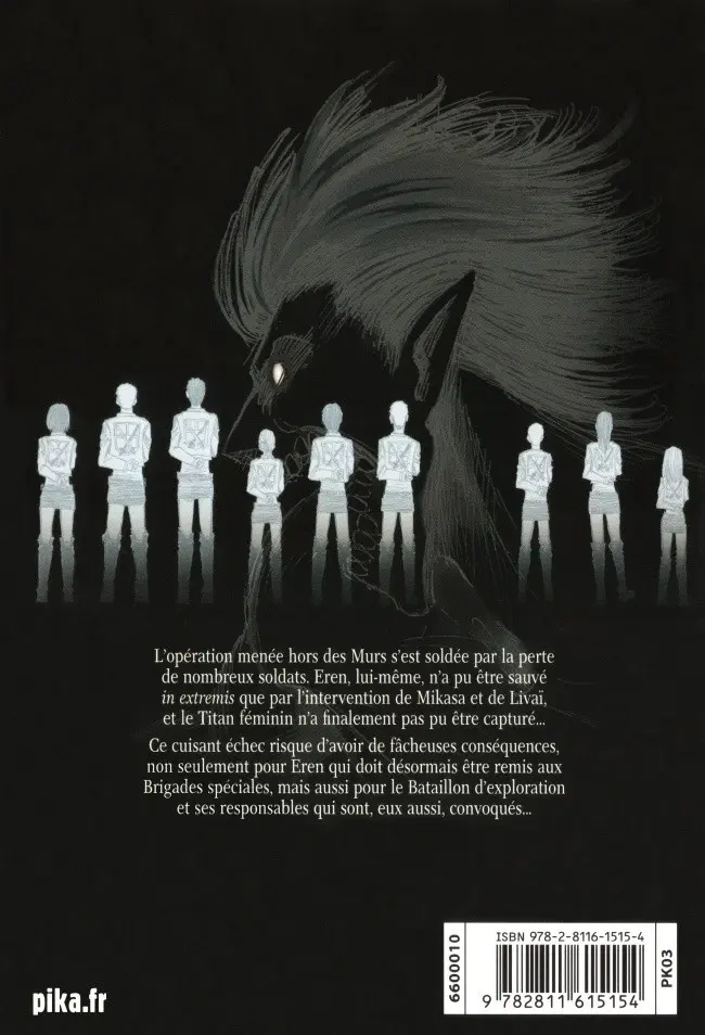 Verso de l'album L'Attaque des Titans 8