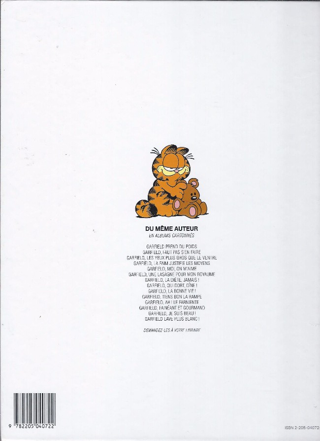 Verso de l'album Garfield Tome 13 Je suis beau !