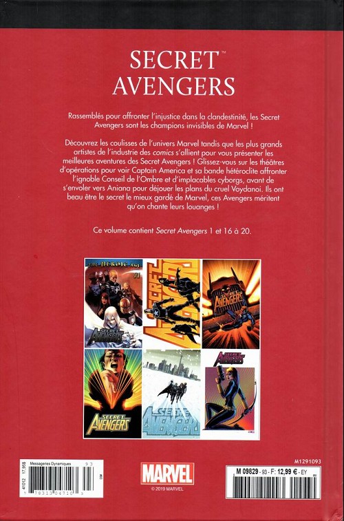Verso de l'album Le meilleur des Super-Héros Marvel Tome 93 Secret avengers