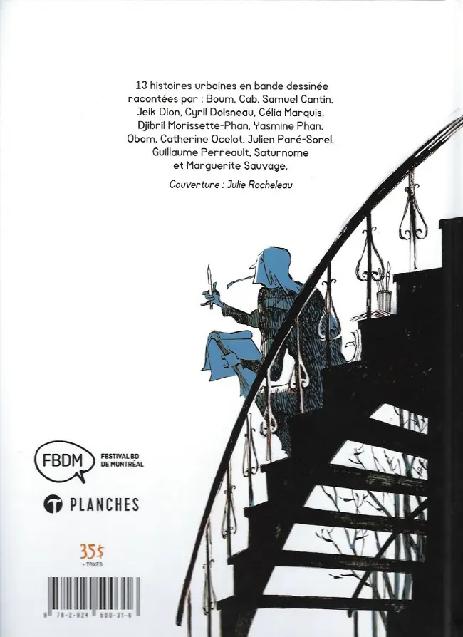 Verso de l'album Rues de Montréal Histoires urbaines en bandes dessinées