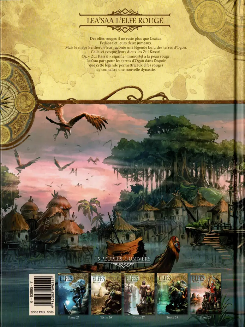 Verso de l'album Elfes Tome 29 Lea'saa l'Elfe rouge