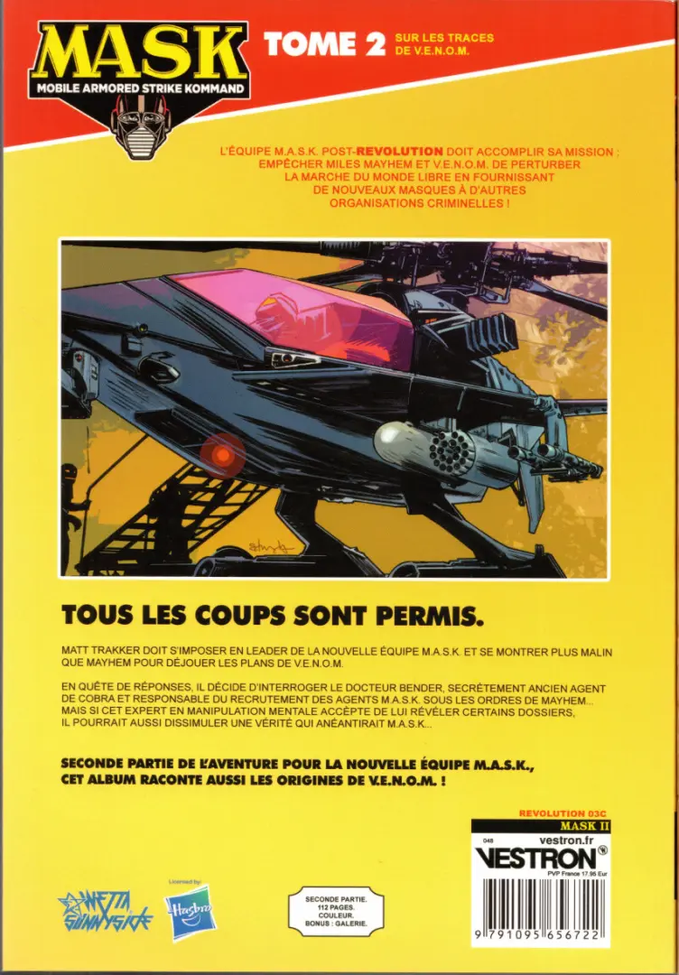 Verso de l'album M.A.S.K. : Mobile Armored Strike Kommand Tome 2 Sur les traces de V.E.N.O.M.