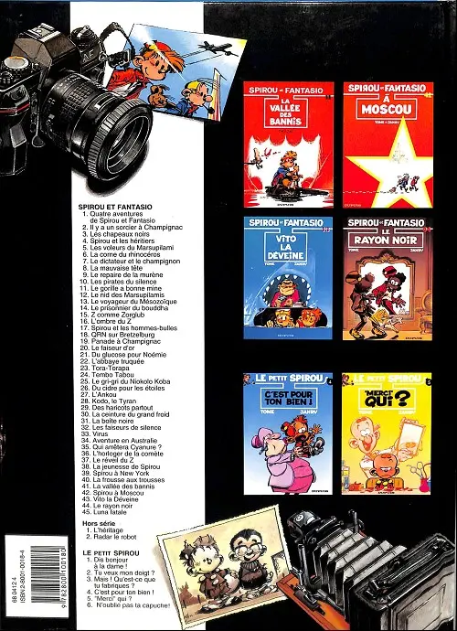 Verso de l'album Spirou et Fantasio Tome 16 L'ombre du Z