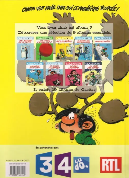 Verso de l'album Gaston Tome 15 Le gang des gaffeurs