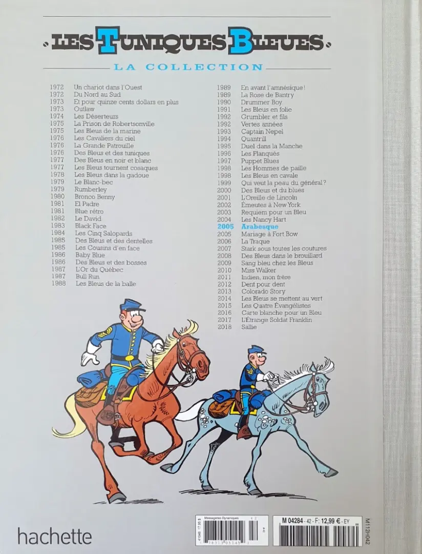Verso de l'album Les Tuniques Bleues La Collection (Hachette) Tome 42 Arabesque