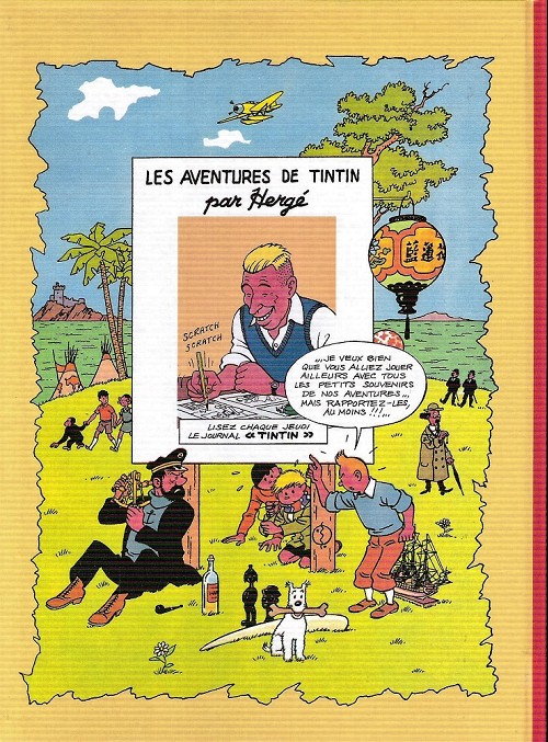 Verso de l'album Tintin Tintin à Barcelone