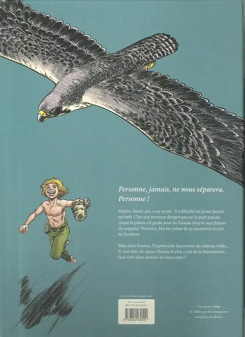 Verso de l'album Le faucon déniché Le faucon déniché