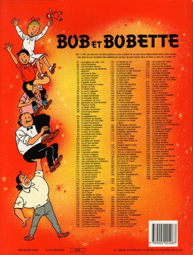 Verso de l'album Bob et Bobette Tome 96 Le cheval rimailleur