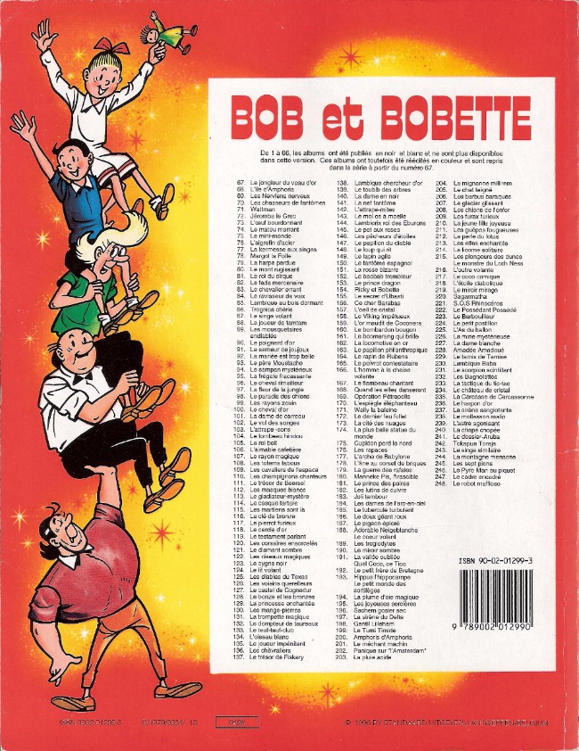 Verso de l'album Bob et Bobette Tome 172 Le dernier feu follet
