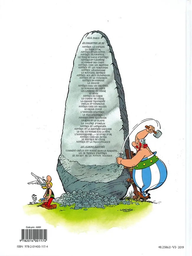 Verso de l'album Astérix Tome 7 Le Combat des Chefs