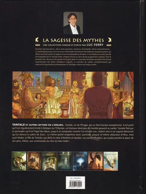 Verso de l'album Tantale et autres mythes de l'Orgueil
