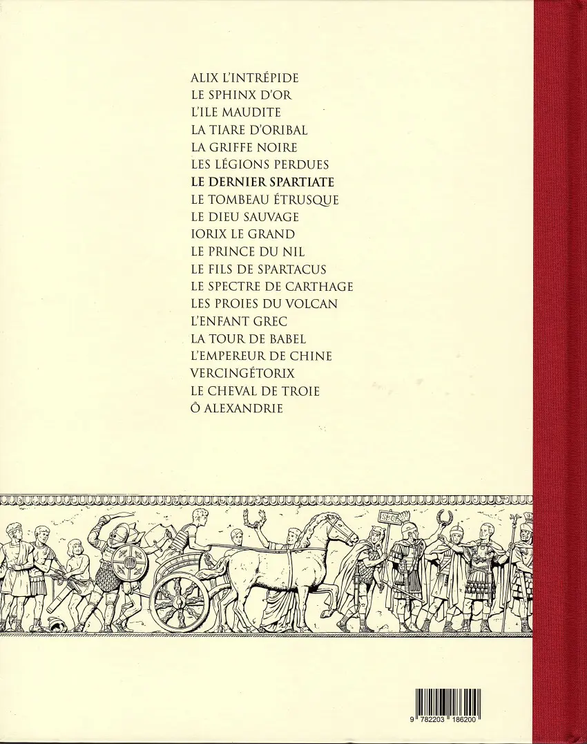 Verso de l'album Alix Tome 7 Le dernier spartiate