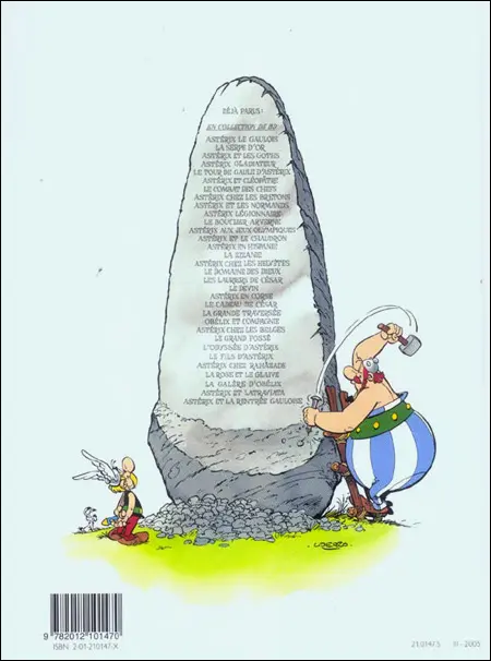 Verso de l'album Astérix Tome 15 La Zizanie