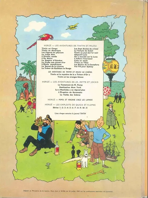 Verso de l'album Tintin Tome 16 Objectif Lune